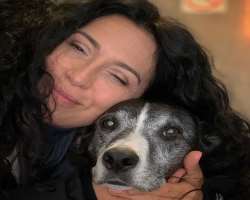 The actress has adopted a dog named Oli and loves to spend time with him.